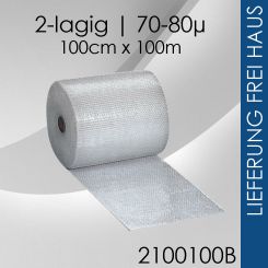 Luftpolsterfolie 100cm x 100m - Business 70µ+ 