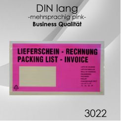 BUSINESS Lieferscheintaschen DIN lang PINK 
