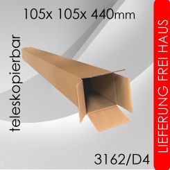 2.560x Teleskopkarton D4 - 105x 105x 440mm 