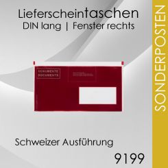 SoPo 4.000 Lieferscheintaschen DIN lang rot 