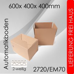 240x Automatikkarton 2-wellig EM70 - 600x 400x 400mm 