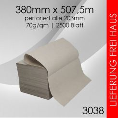 40x 38cm x 507,5m Packpapier Füllpapier gefalzt 
