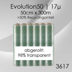 120x Handstretchfolie 50% Recycling 17µ 