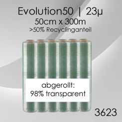 160x Handstretchfolie 50% Recycling 23µ 