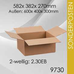 240x Faltkarton 2-wellig AUßEN - 600x 400x 300mm 