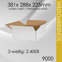 SoPo 50x Faltkarton 2-wellig - 381x 288x 225mm 