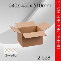 360x Faltkarton 2-wellig  #528 - 540x 450x 510mm 
