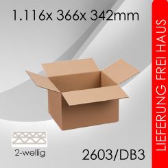 450x Faltkarton 2-wellig DB3 - 1116x 366x 342mm 