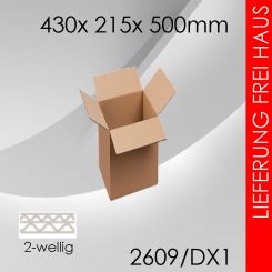 Faltkarton 2-wellig DX1 - 430x 215x 500mm 