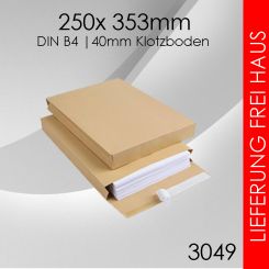 10.500 Faltentaschen B4 mit 4cm Bodenfalte 