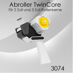 Profi TwinCore Handabroller für Klebebänder 