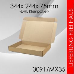 150x Kleinpaket MX35 - 344x 244x 75mm 