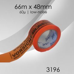 Ab 6 Rollen: Meko Premium Tape "Vorsicht Glas" 60µ 6 Rollen