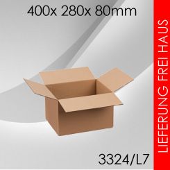 125x Faltkarton L7 - 400x 280x 80mm 