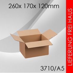 750x Faltkarton A5 - 260x 170x 120mm 