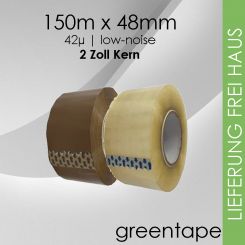 216 Rollen Meko Klebeband greentape transparent