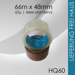 72 Rollen HQ60 Klebeband LEISE transparent