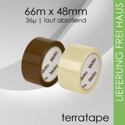 2.592 Rollen Meko Klebeband terratape transparent