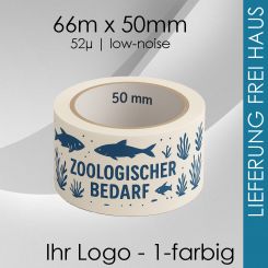 Bedrucktes PP-Klebeband 1-farbig LEISE ab 360 Rollen 1296 Rollen