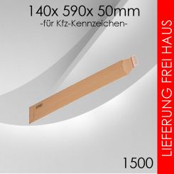 100x Wellpappversandtasche für KFZ- Kennzeichen 