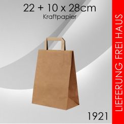 Kraftpapier Tragetaschen 22 x 28cm 