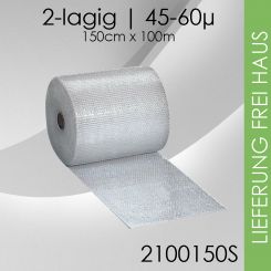 15x Luftpolsterfolie 150cm x 100m - Standard 