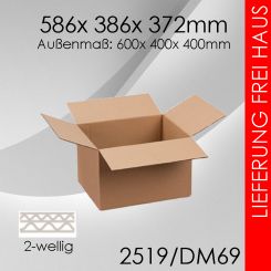 Faltkarton 2-wellig DM69 - 586x 386x 372mm 