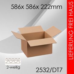 150x Faltkarton 2-wellig  DT7 - 586x 586x 222mm 