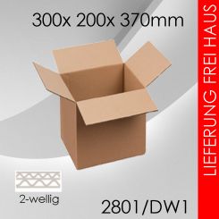 Faltkarton 2-wellig DW1 - 300x 200x 370mm 