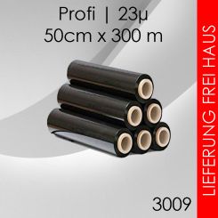 80x Handstretchfolie Profi 23µ schwarz 