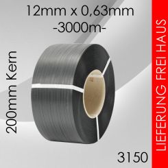 Ab 2 Rollen PP-Umreifungsband 12mm schwarz 