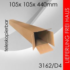 180x Teleskopkarton D4 - 105x 105x 440mm 