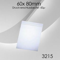 Druckverschlussbeutel 60x 80mm 50µ 1.000 Stück