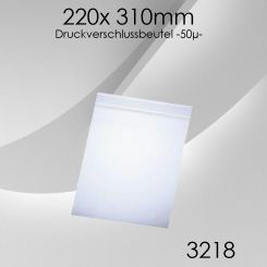 Druckverschlussbeutel 220x 310mm 50my 