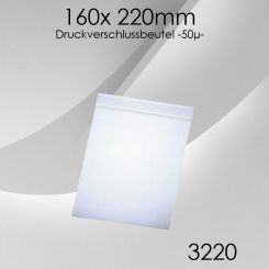 Druckverschlussbeutel 160x 220mm 50µ 