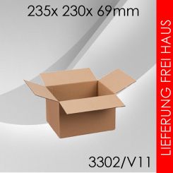 600x Faltkarton V11 - 235x 230x 69mm 