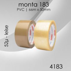 monta PVC-Klebeband 183: Ab 6 Rollen 6 Rollen transparent