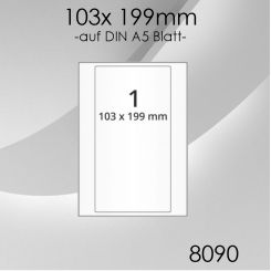 5.000 Etiketten 103x 199mm auf DIN A5-Bogen 