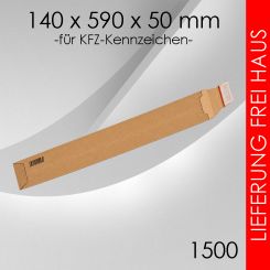 100x Wellpappversandtasche für KFZ- Kennzeichen 