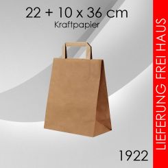 Papiertragetaschen braun 22 x 36cm 200 Stück