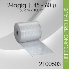 Luftpolsterfolie 50cm x 100m - Standard 2 Rollen