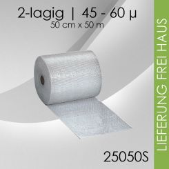 Luftpolsterfolie 50cm x 50m - Standard 6 Rollen