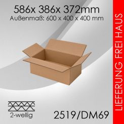 Faltkarton 2-wellig DM69 - 586x 386x 372mm 