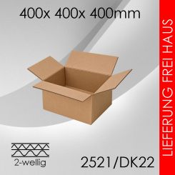 Faltkarton 2-wellig DK22 - 400x 400x 400mm 60 Stück