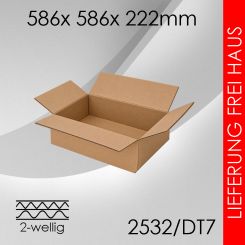 Faltkarton 2-wellig  DT7 - 586x 586x 222mm 