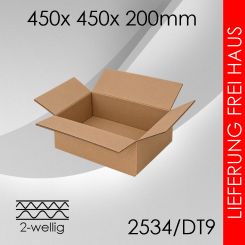 Faltkarton 2-wellig DT9 - 450x 450x 200mm 25 Stück