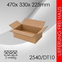 Faltkarton 2-wellig DT10 - 470x 330x 225mm 