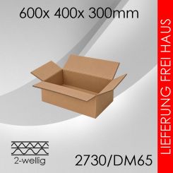 Faltkarton 2-wellig DM65 - 600x 400x 300mm 20 Stück