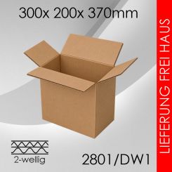 Faltkarton 2-wellig DW1 - 300x 200x 370mm 