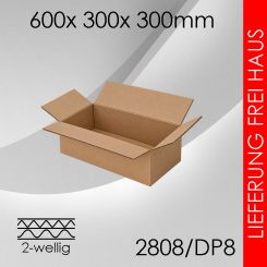 Faltkarton 2-wellig DP8 - 600x 300x 300mm 25 Stück